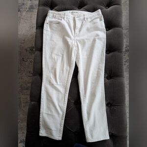 Chico's Platinum White Denim Ankle Jeans